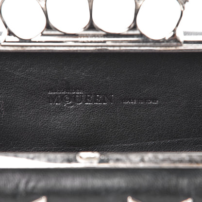 Alexander McQueen Nappa Studded Skull Knuckle Box Clutch Black 6 of 9