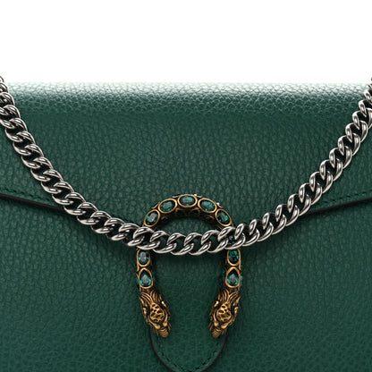 Gucci Calfskin Mini Dionysus Chain Wallet Emerald 8 of 11