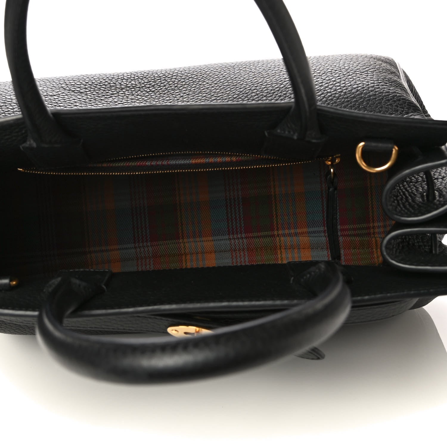 Mulberry Classic Grain Calfskin Belted Bayswater Tote Black 12 of 20