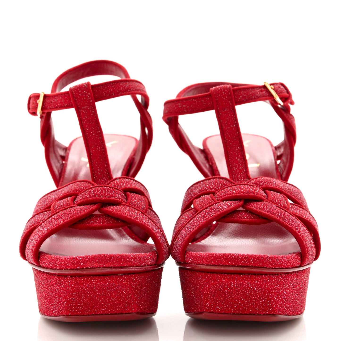 Suede Quartz Tribute 75 Platform Sandals 35.5 Lipstick