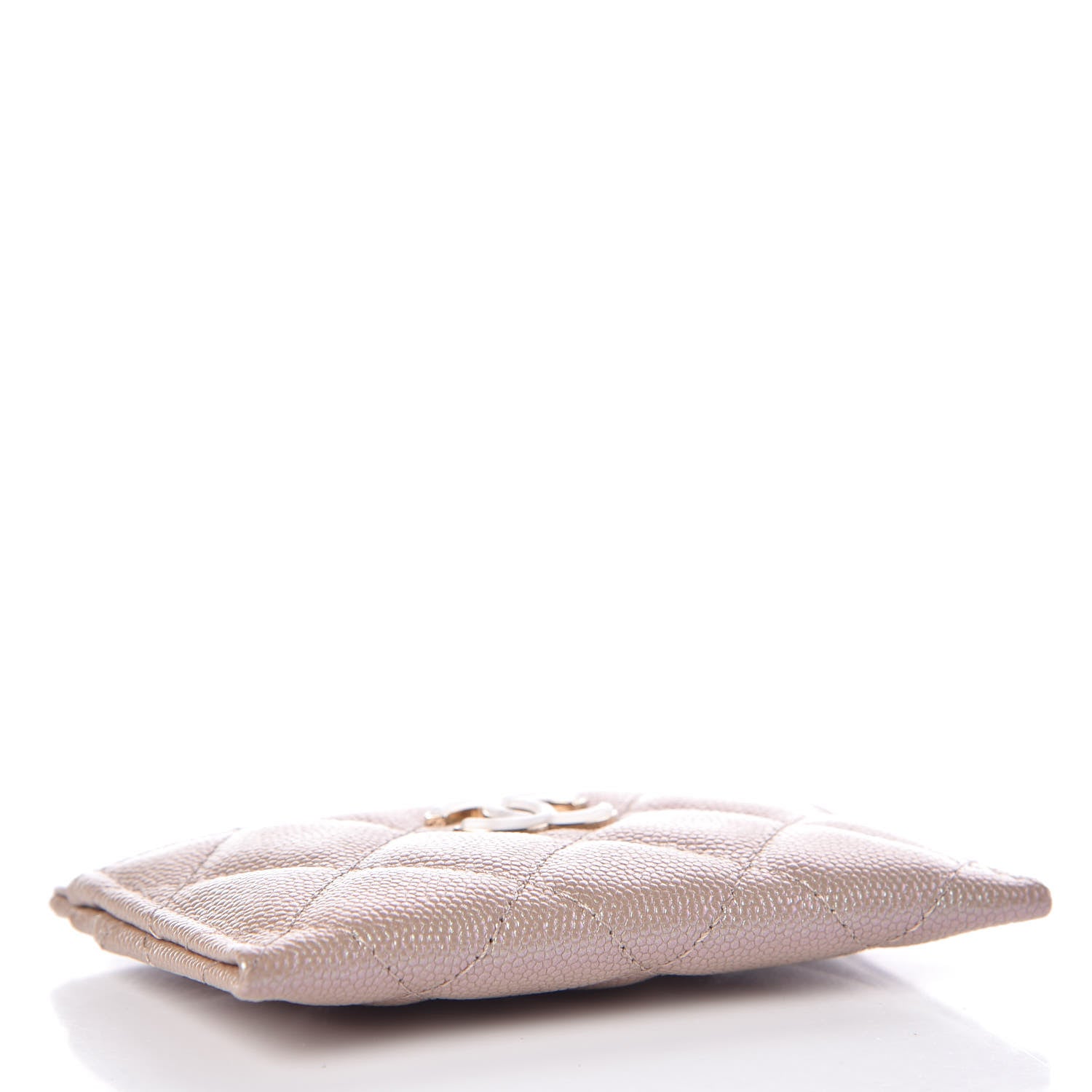 Chanel Iridescent Caviar Quilted Card Holder Beige 4 of 9