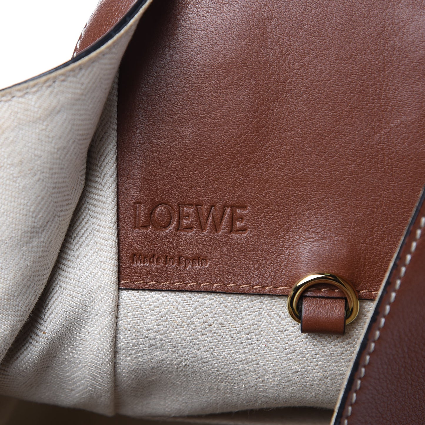 Calfskin Small Hammock Shoulder Bag Tan