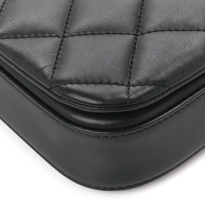 Chanel Calfskin Quilted Nailed CC Flap Bag Black 12 of 13