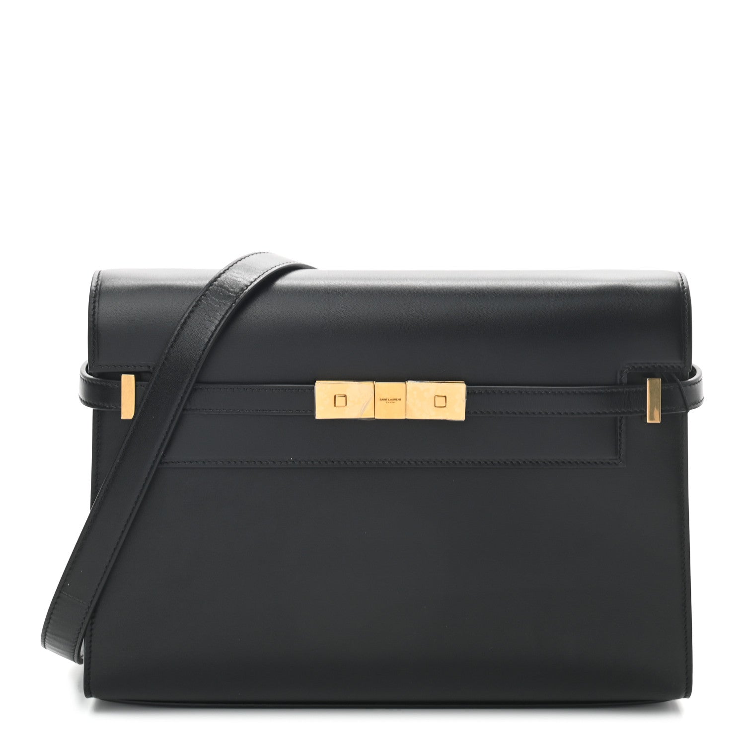 Saint Laurent Smooth Calfskin Manhattan Shoulder Bag Black 1 of 8