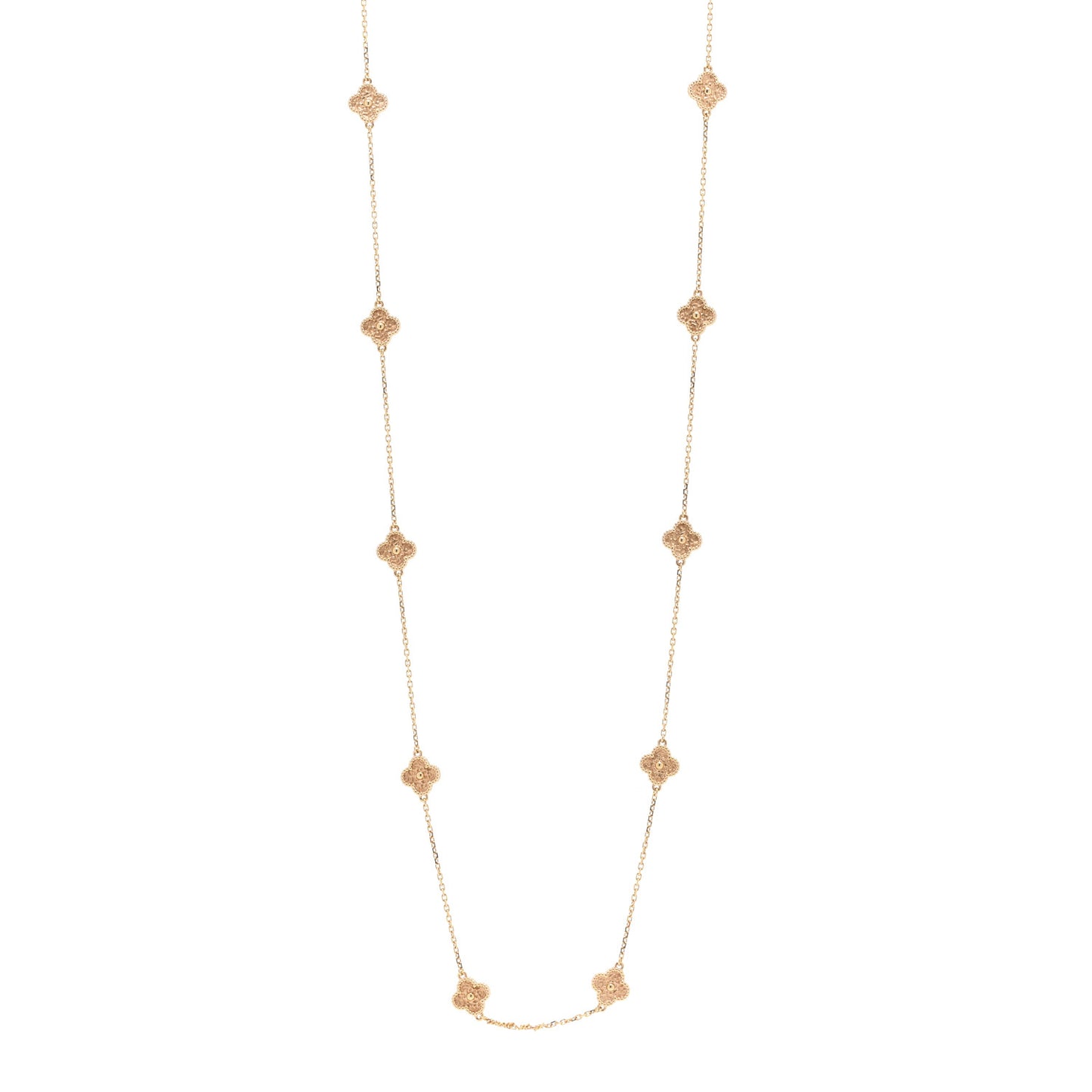 18K Rose Gold 16 Motifs Sweet Alhambra Necklace