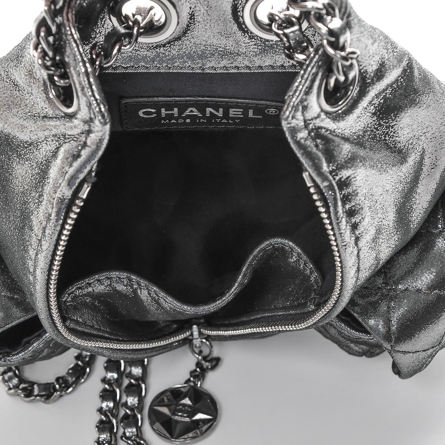 Chanel Iridescent Calfskin Mini Backpack Is Back Silver 5 of 6