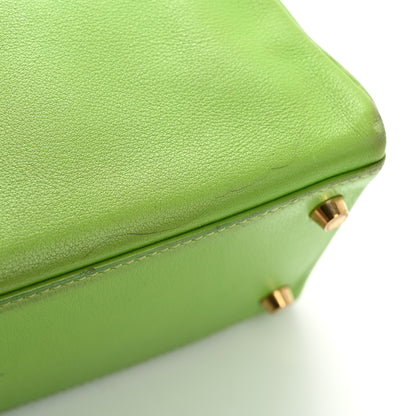 Hermes Veau Gulliver Kelly Retourne 28 Vert Cru 12 of 16