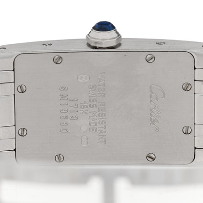 Cartier 18K White Gold 19mm Tank Americaine Quartz Watch Black 4 of 4