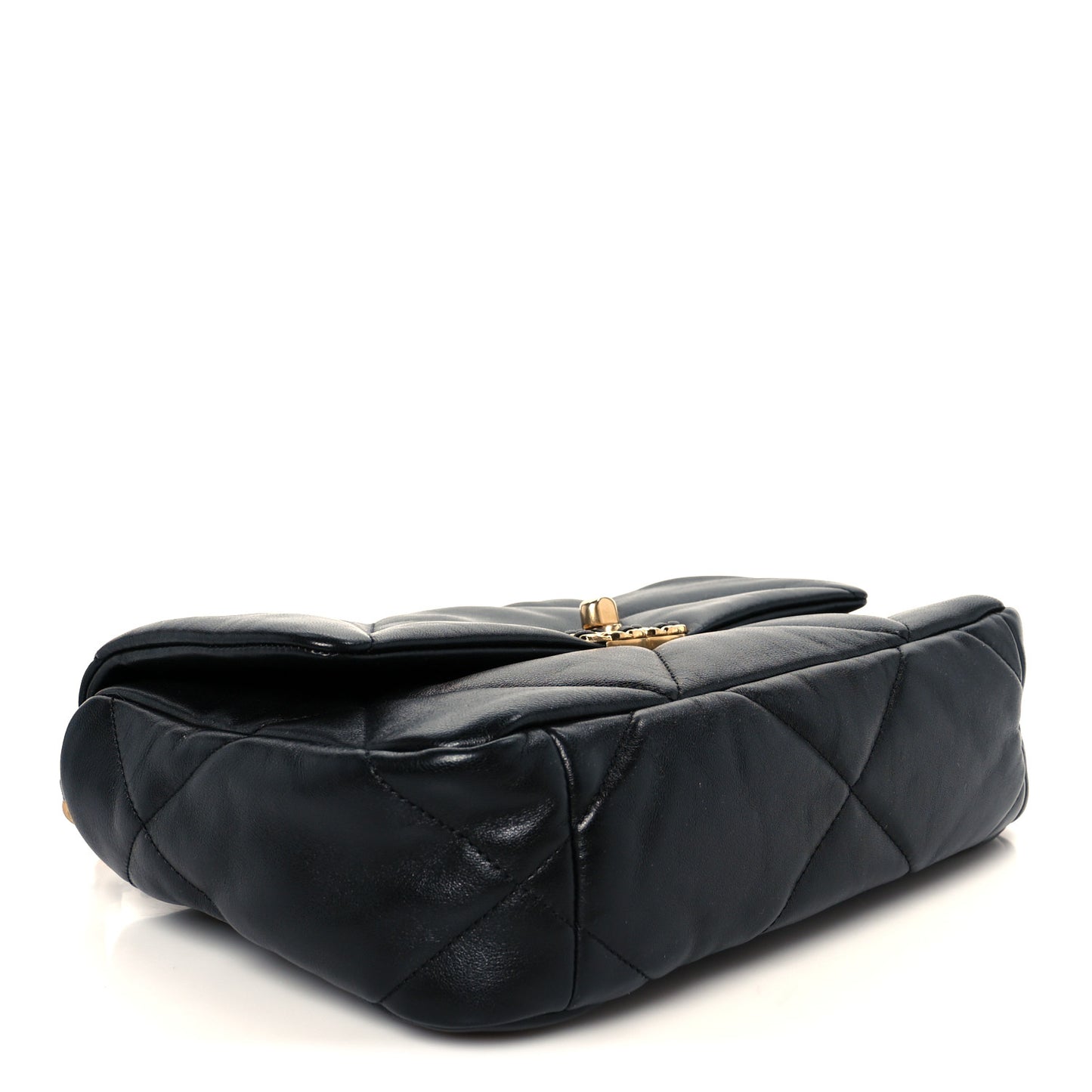 Goatskin Quilted Medium Chanel 19 Flap Black