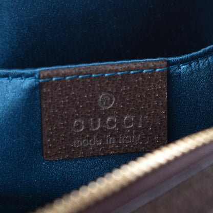 Gucci GG Supreme Monogram Textured Dollar Calfskin Web Small Ophidia Dome Shoulder Bag Beige Ebony New Acero 8 of 9