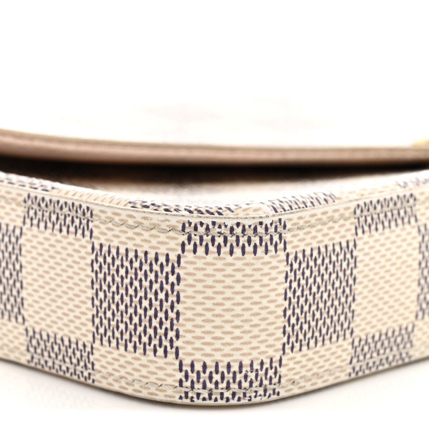 Damier Azur Pochette Felicie Chain Wallet Rose Ballerine