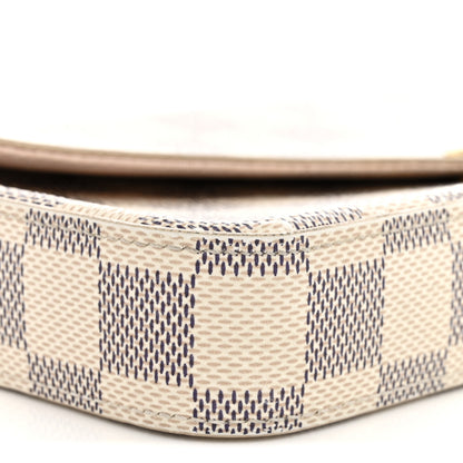 Louis Vuitton Damier Azur Pochette Felicie Chain Wallet Rose Ballerine 10 of 14