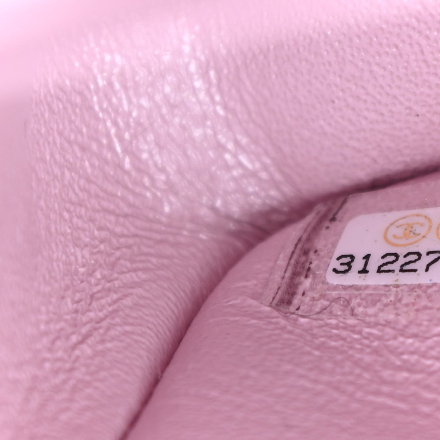 Iridescent Calfskin Quilted Medium Double Flap Light Pink