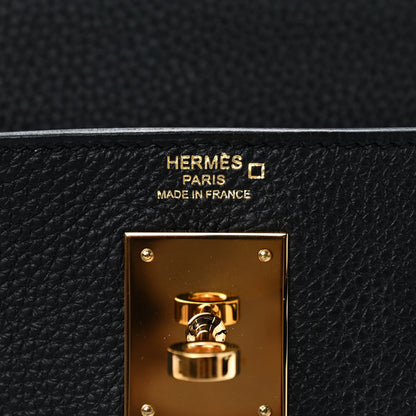 Hermes Togo Matte Alligator Kelly Retourne Touch 28 Black 7 of 10