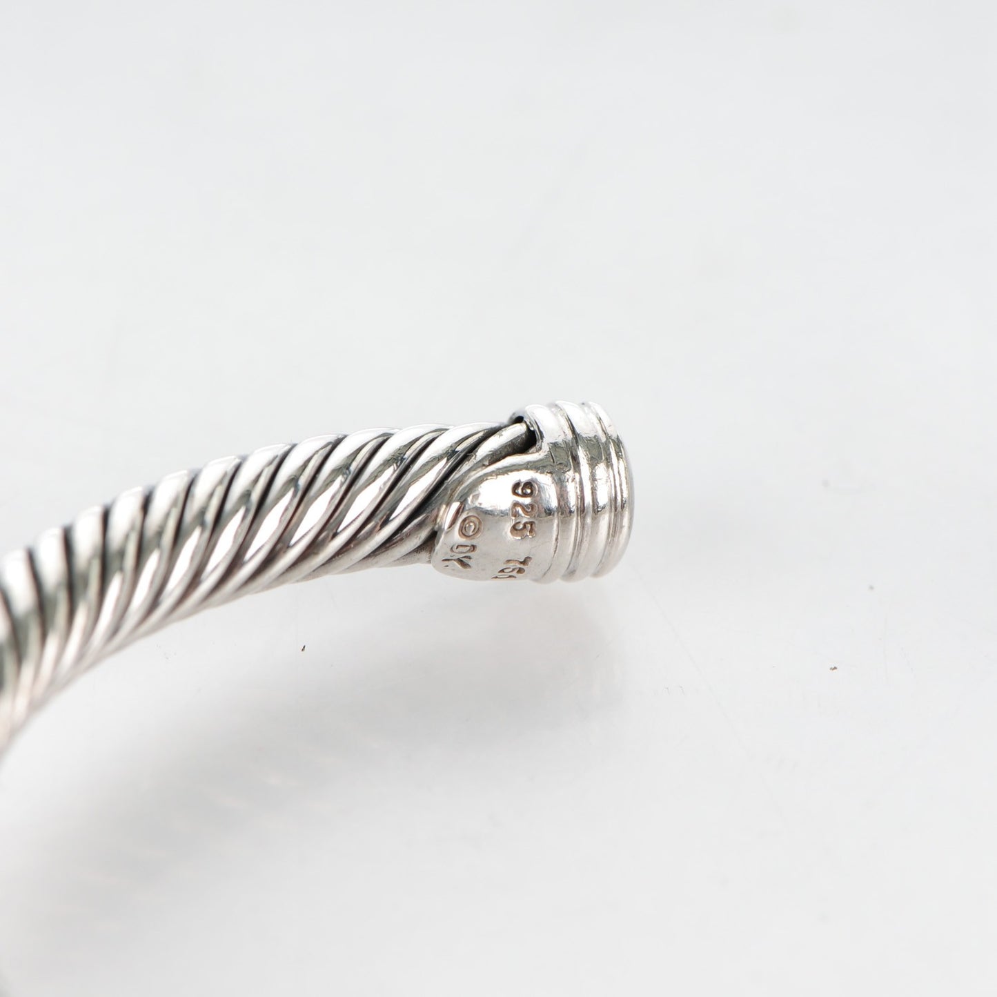Sterling Silver 18K White Gold Diamond Pave 5mm X Cable Bracelet