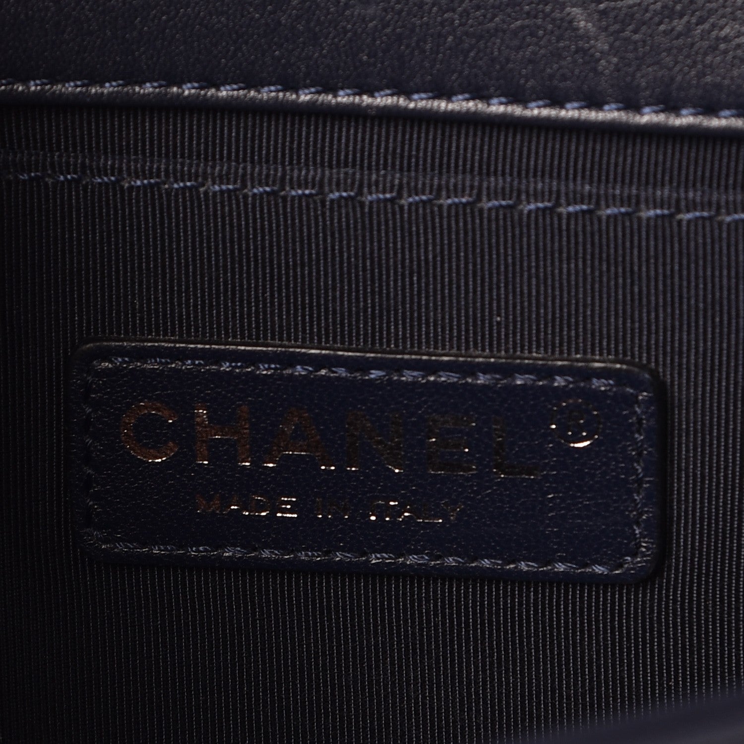 Chanel Calfskin Quilted Medium Boy Flap Navy Blue 6 of 10