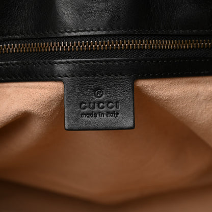 Gucci Calfskin Matelasse Medium GG Marmont Open Top Shoulder Bag Black 5 of 10