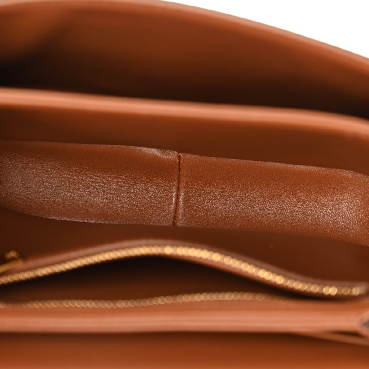 Celine Calfskin Triomphe Canvas Teen Triomphe Bag Tan 5 of 11