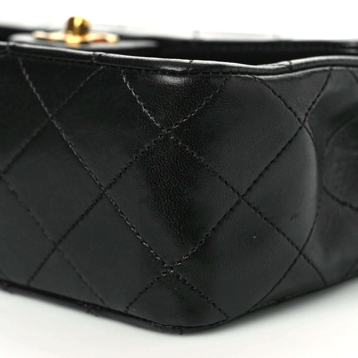 Chanel Lambskin Quilted Mini Square Flap Bag Black 9 of 9