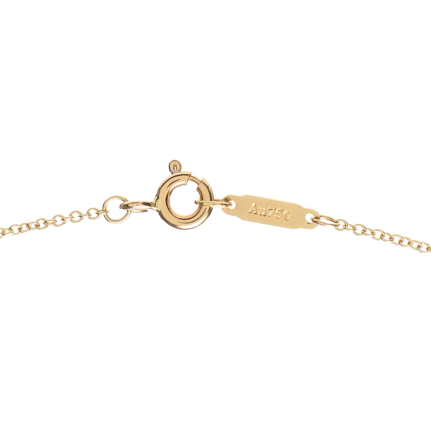Tiffany 18K Yellow Gold Diamond Small T Smile Pendant Necklace 5 of 6