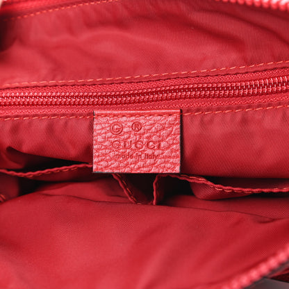 Gucci Nylon Monogram Dollar Calfskin Flat Messenger Bag Vibrant Red 6 of 10