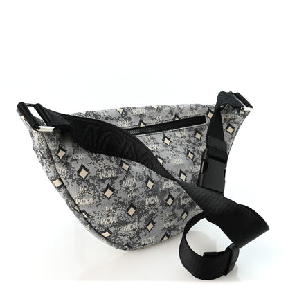 MCM Jacquard Medium Fursten Belt Bag Grey 3 of 9