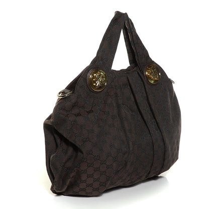 Gucci Monogram Hysteria Medium Top Handle Bag Brown 3 of 9
