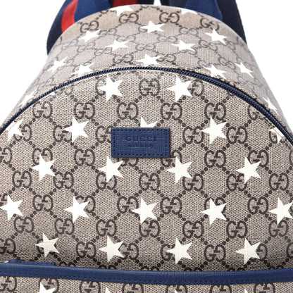 Gucci GG Supreme Monogram Stars Childrens Backpack Beige Ebony Yellow Royal 10 of 10