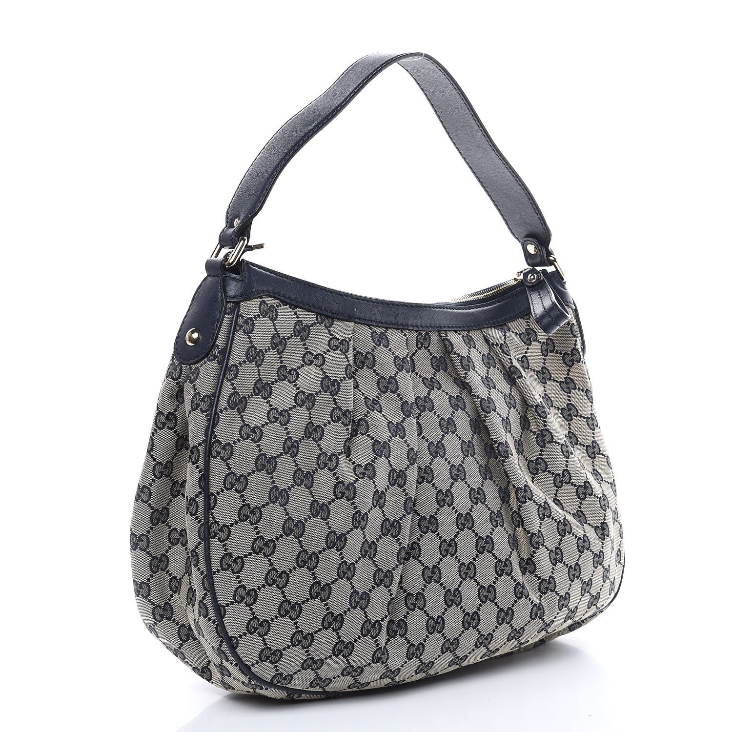 Gucci Monogram Medium Sukey Hobo Navy 3 of 13
