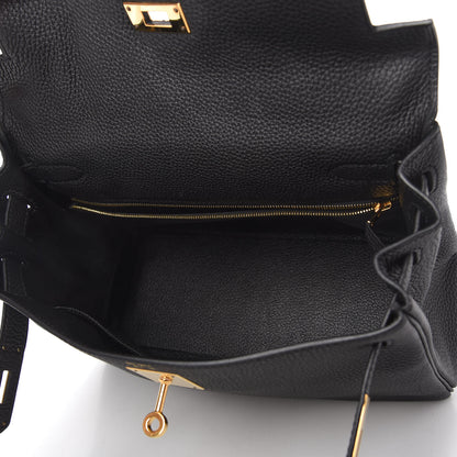 Hermes Togo Kelly Retourne 28 Black 5 of 10