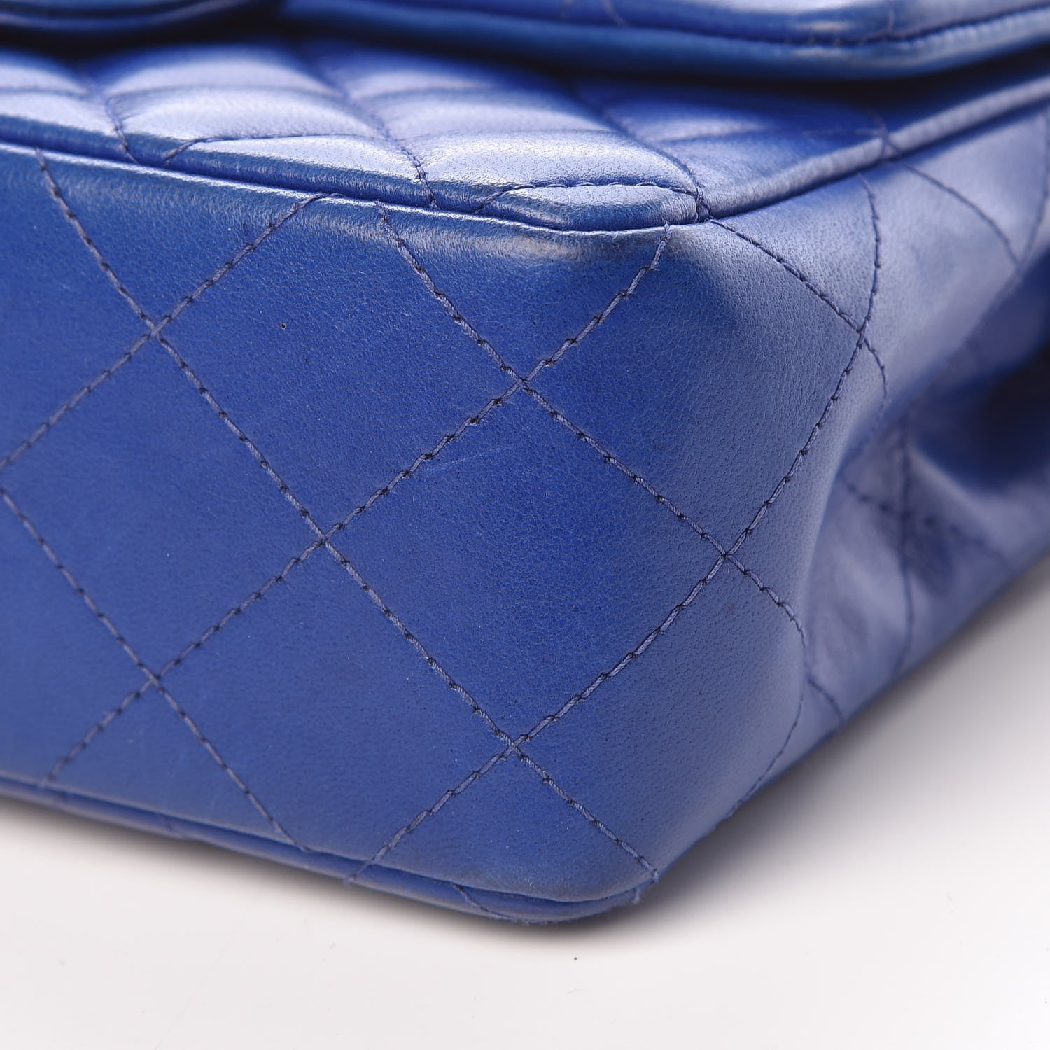 Chanel Lambskin Quilted Mini Rectangular Flap Blue 10 of 11