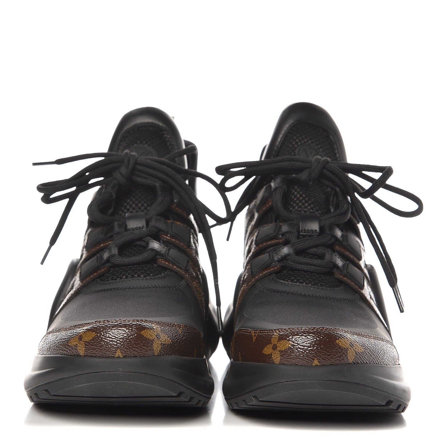 Louis Vuitton Calfskin Patent Monogram LV Archlight Sneakers 41 Black 2 of 8