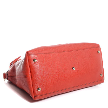 Gucci Pebbled Calfskin Small Soho Top Handle Bag Sun Orange 4 of 7