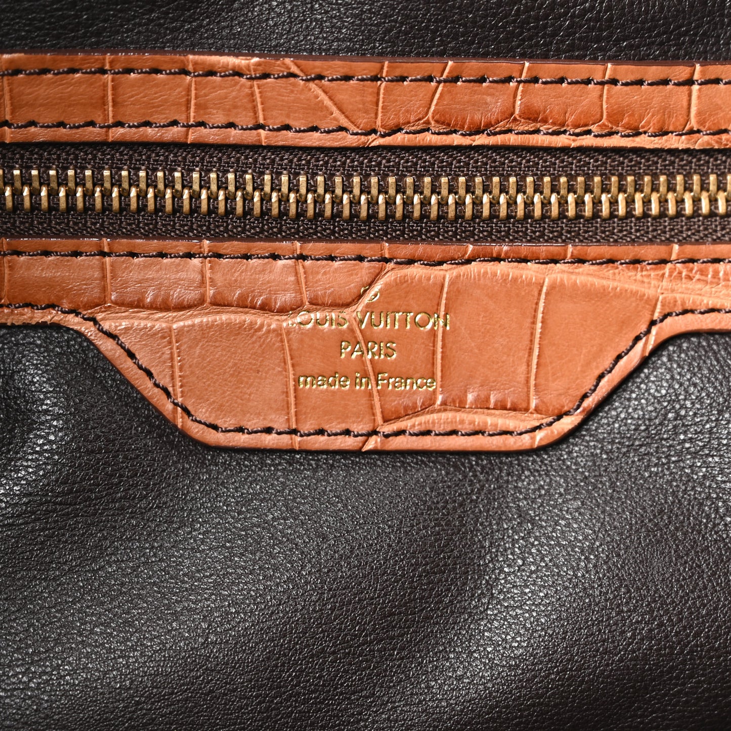 Monogram Alligator Trim Mahina XL