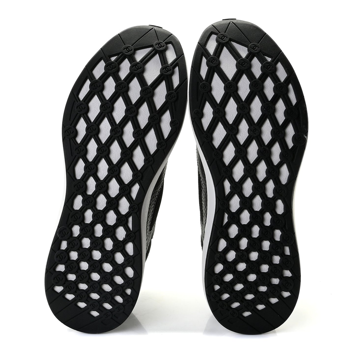 Calfskin Mesh Lycra Suede Womens Logo Sneakers 38.5 Black
