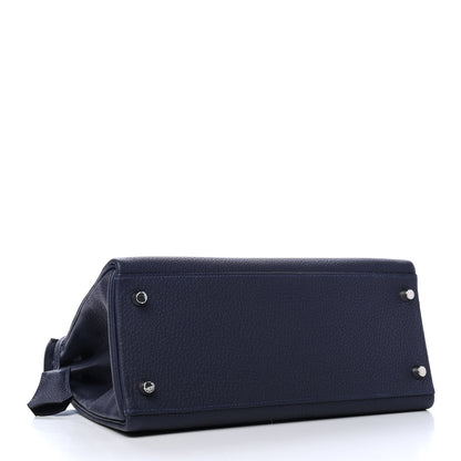 Hermes Togo Matte Alligator Kelly Retourne Touch 28 Bleu Nuit 4 of 10