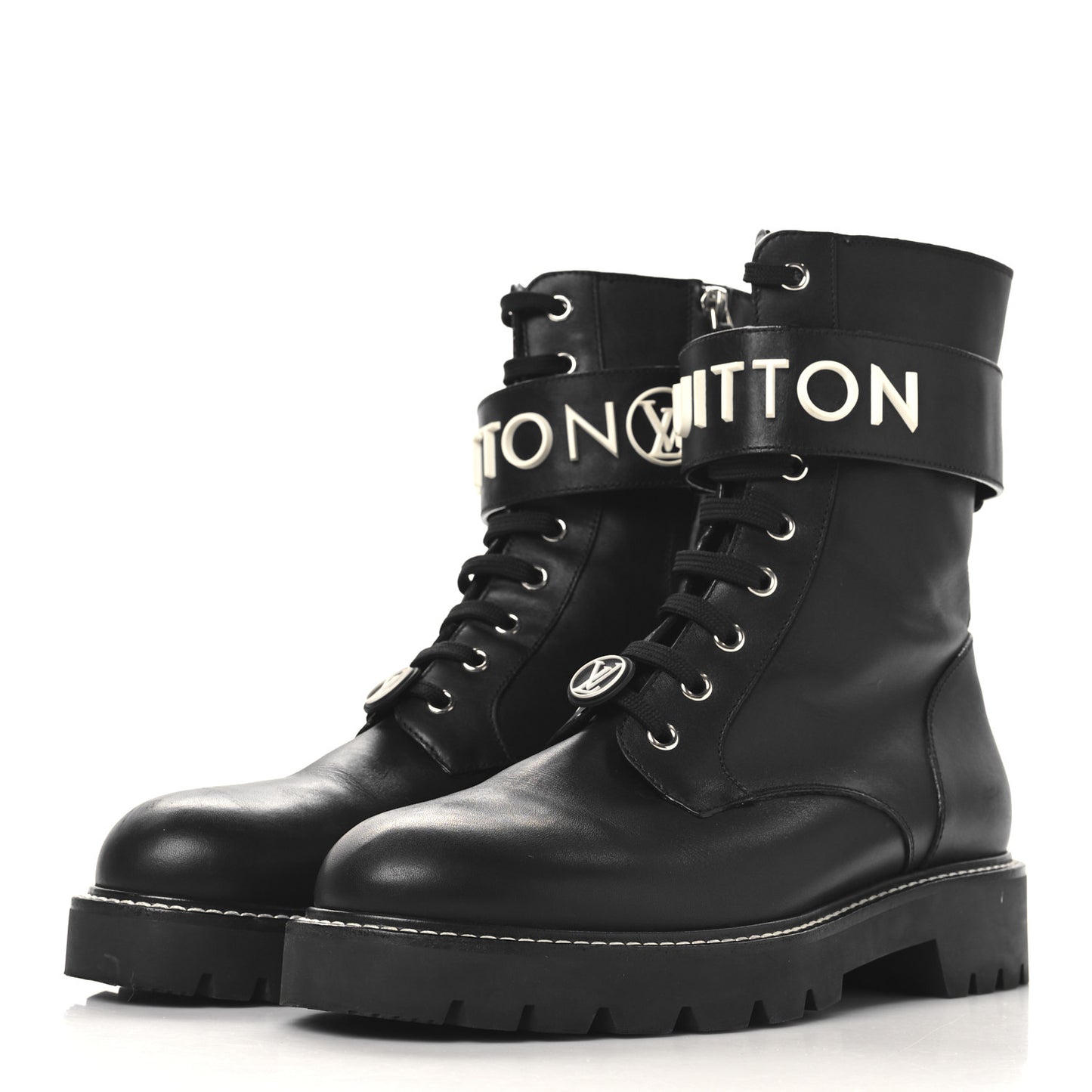 Calfskin Territory Flat Ranger Boots 40 Black
