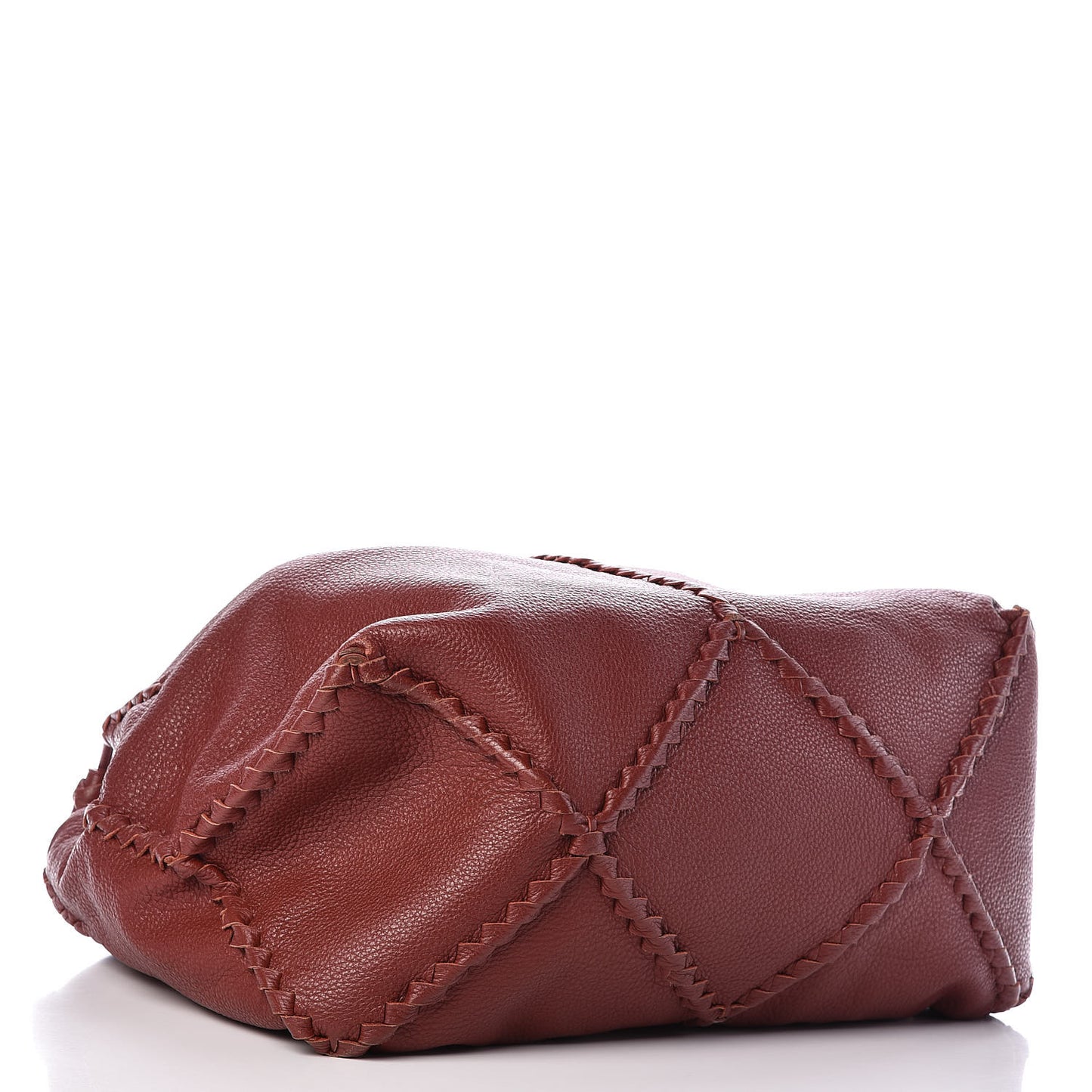 Washed Cervo Deerskin Large Hobo Brique