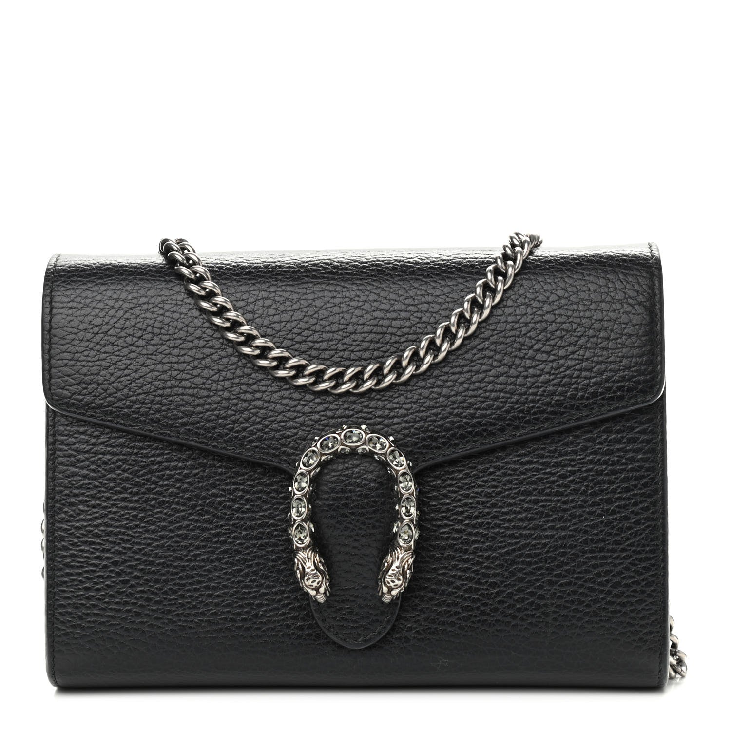 Gucci Calfskin Mini Dionysus Chain Wallet Black 1 of 13