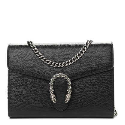 Gucci Calfskin Mini Dionysus Chain Wallet Black 1 of 13