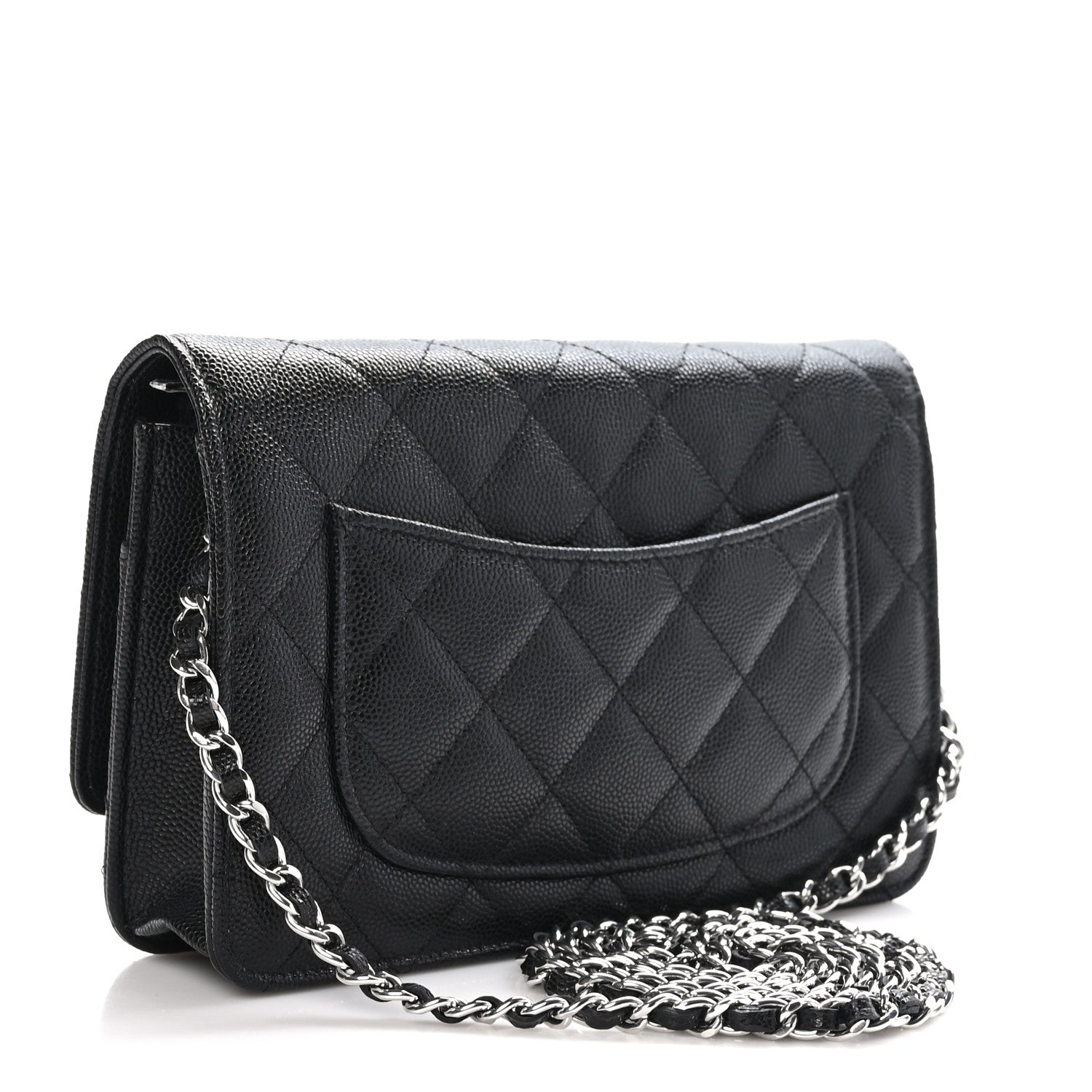 Chanel Caviar Quilted CC Logo Wallet on Chain WOC Black 3 of 11