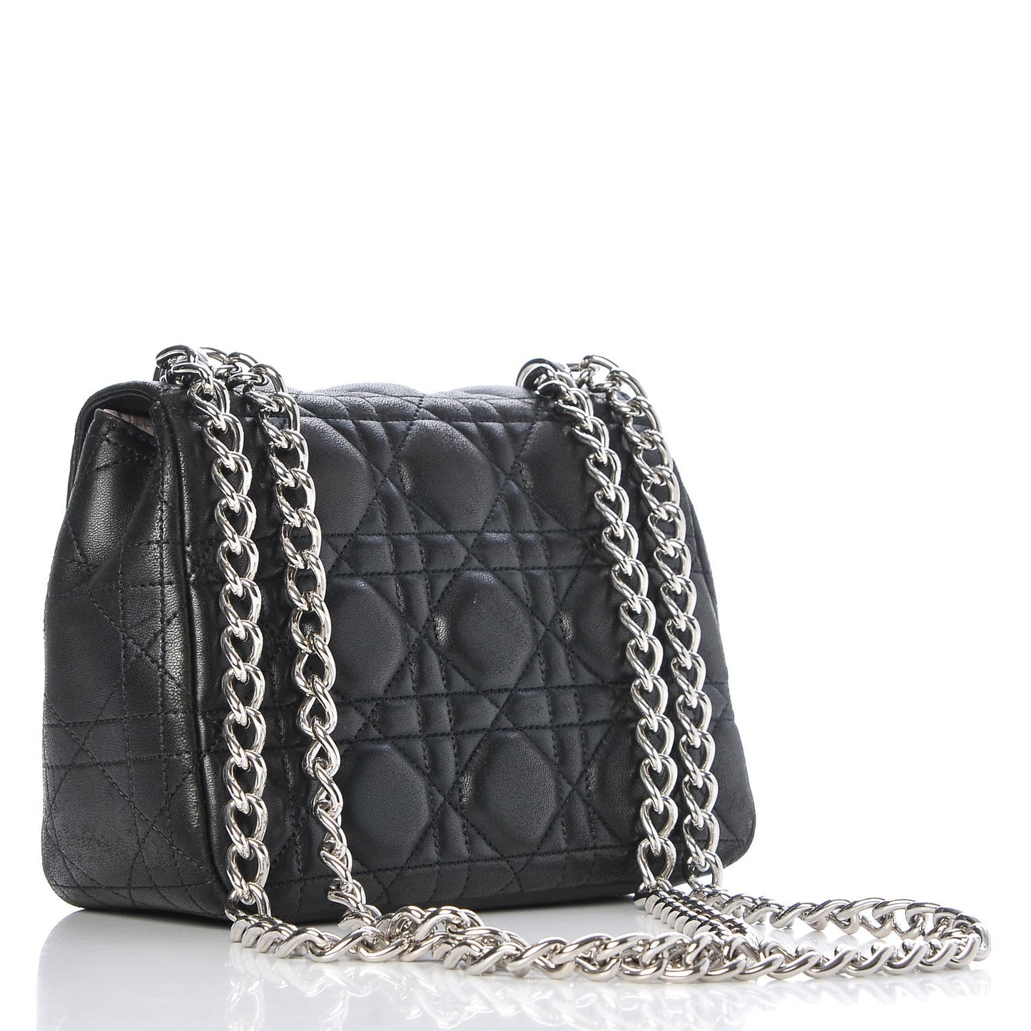 Lambskin Cannage Mini Miss Dior Flap Black