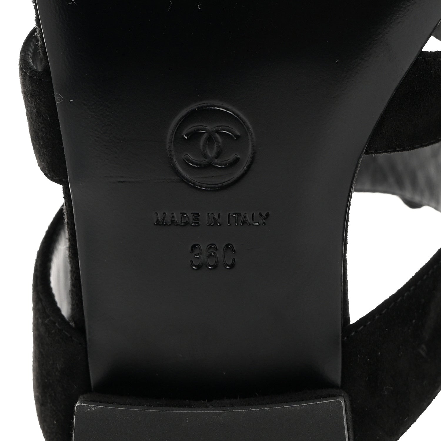 Chanel Grosgrain Chain CC Logo Bow Sandals 36 Black 8 of 9