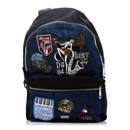 Dolce & Gabbana Denim Patched Volcano Backpack Black 1 of 8