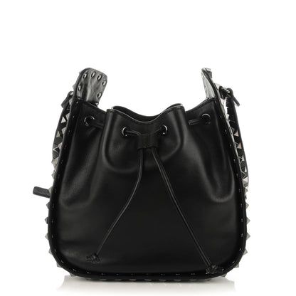 Valentino Garavani Vitello Rockstud Bucket Bag Black 1 of 7