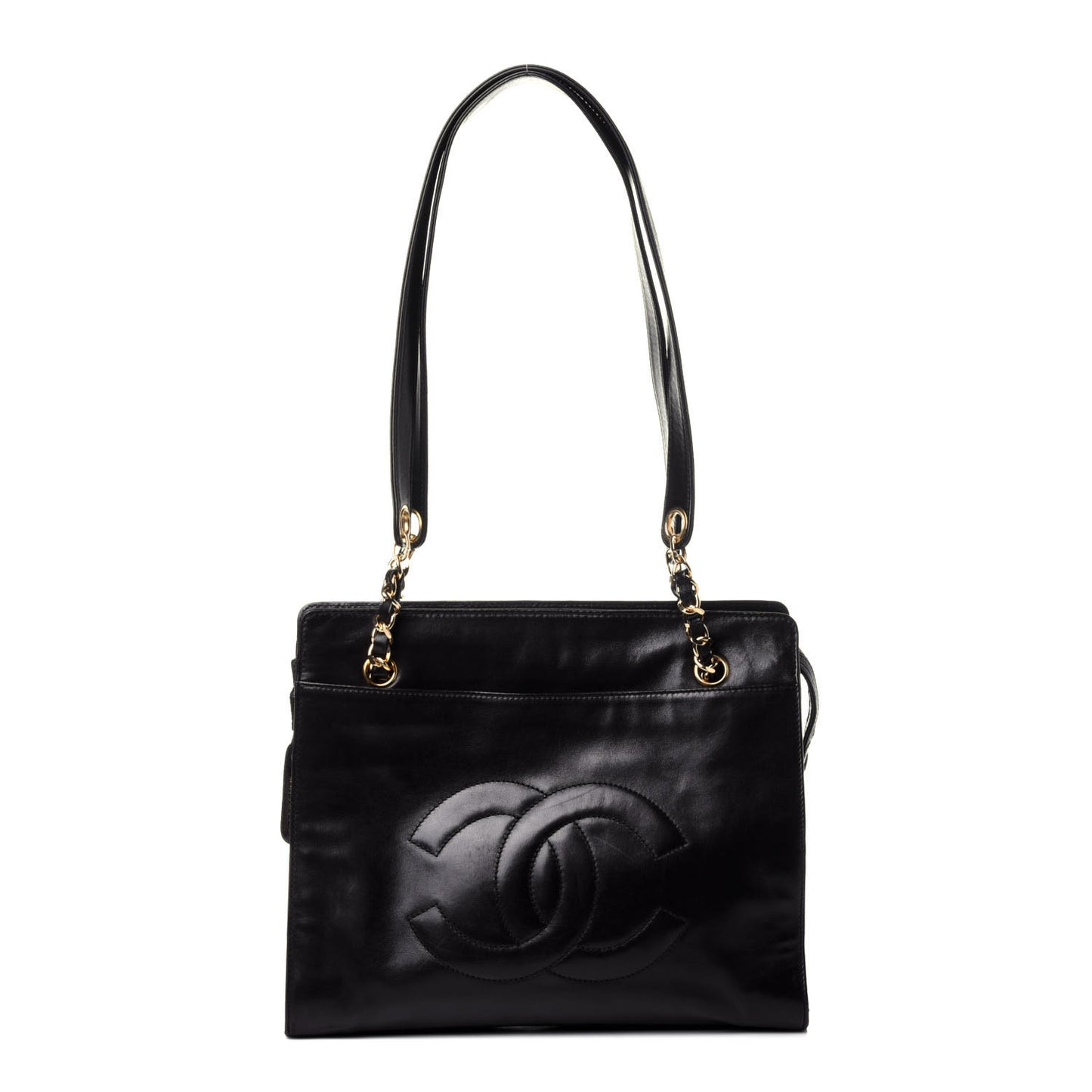 Lambskin CC Shoulder Bag Black