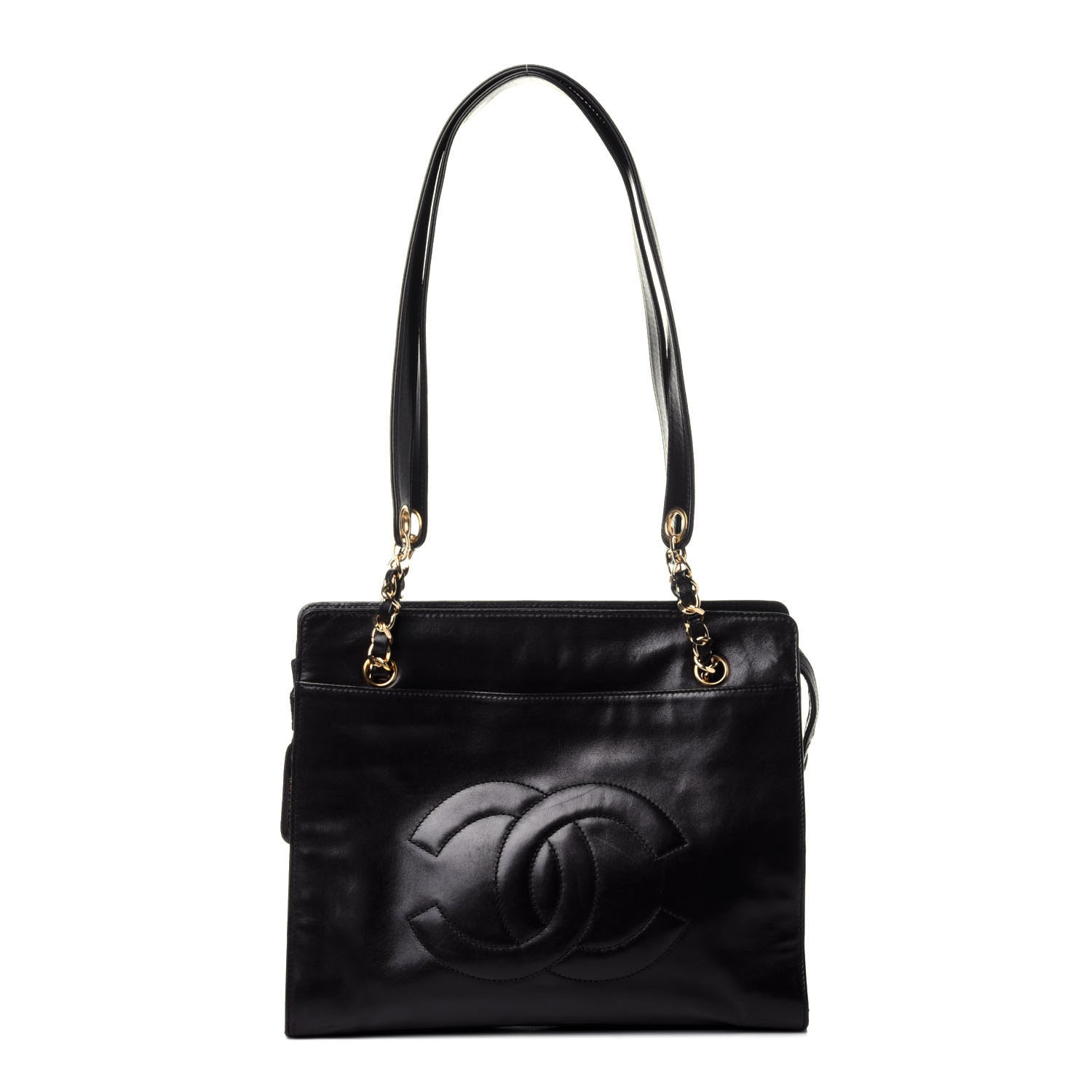 Chanel Lambskin CC Shoulder Bag Black 1 of 9