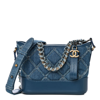 Chanel Denim Calfskin Small Gabrielle Hobo Blue 1 of 10