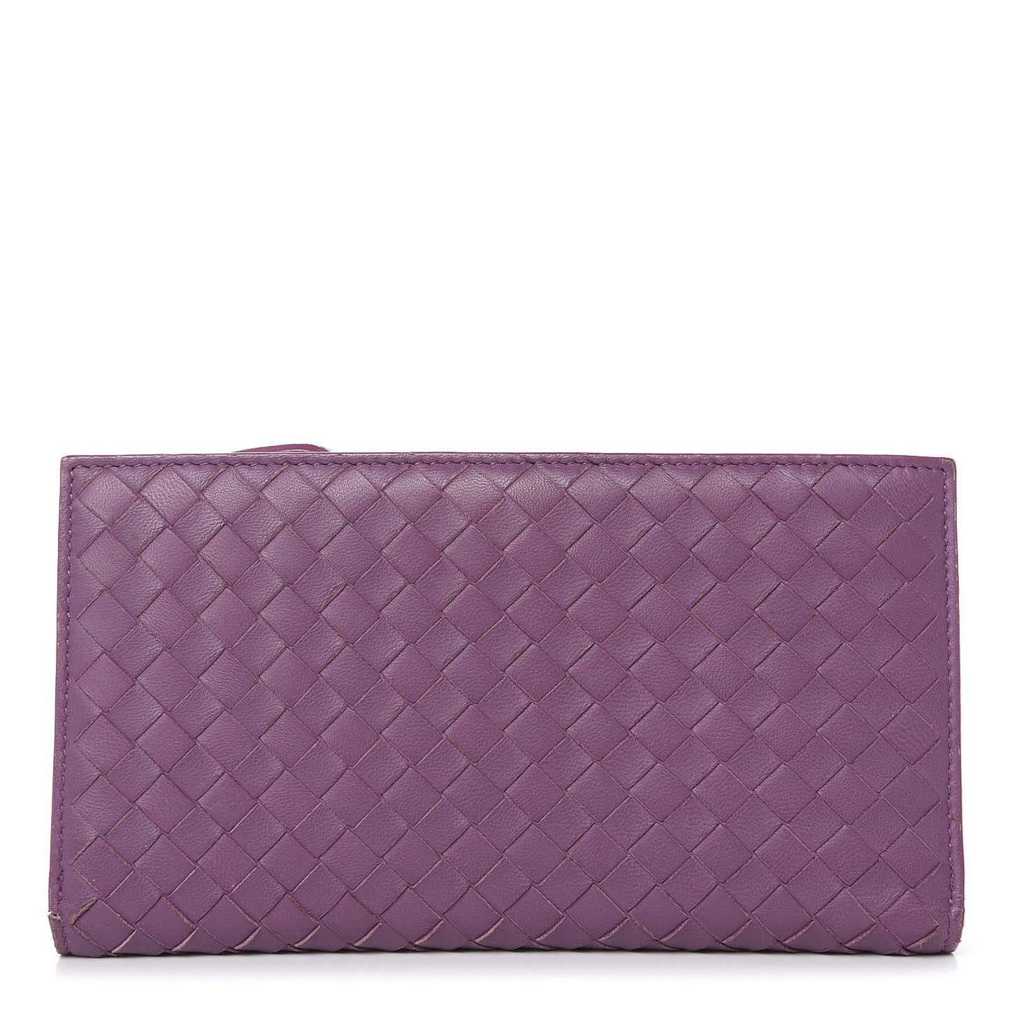 Nappa Intrecciato Flap Wallet Purple