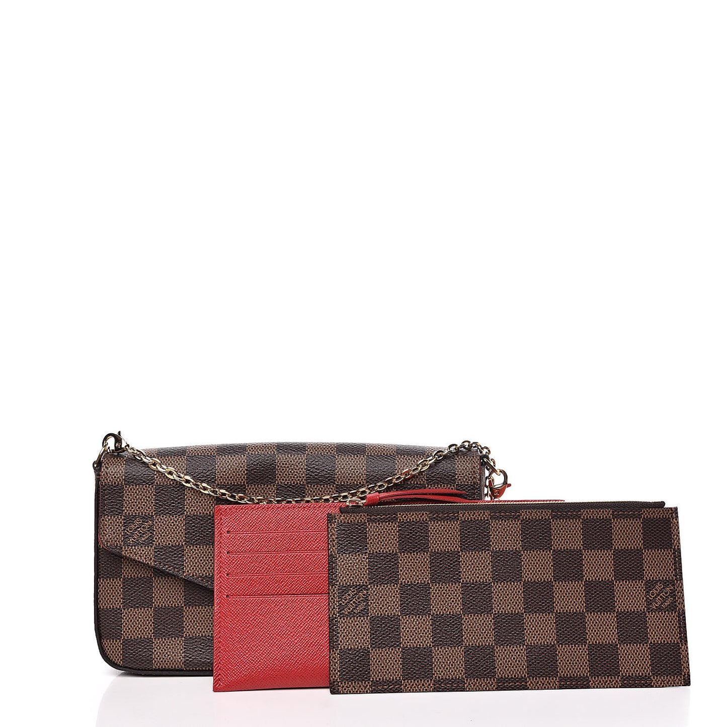 Damier Ebene Pochette Felicie Chain Wallet